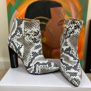 Snakeskin Booties